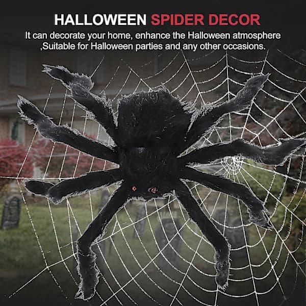 Halloween Falsk Spindeldekoration för Dekoration