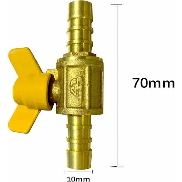 Toveis kuleventil med mothaker (for 10mm-11mm ID-rør)