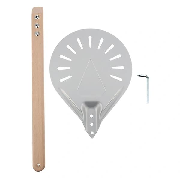 [CA] Pizza Vendespade Trehåndtak Pizza Spade Perforert Pizza Padle 8 Tommer Hvit 60X20X2cm