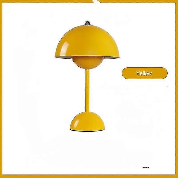 Table Lamp, Eye-Caring LED Flower Pot Table Lamp Portable for School Yellow