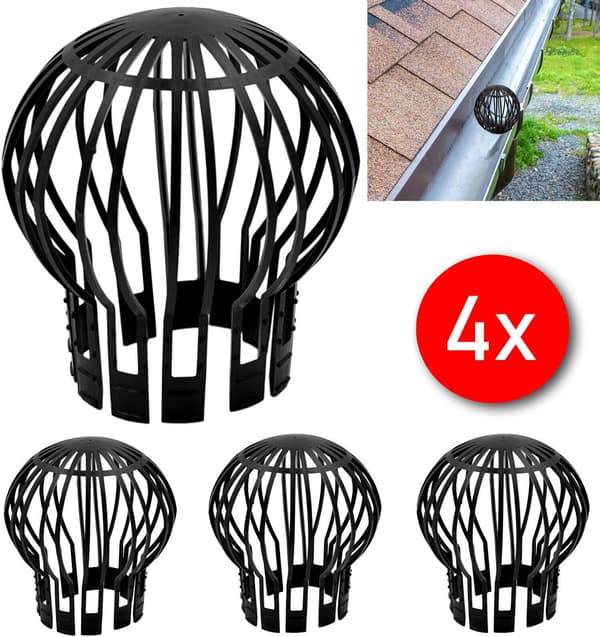 4x Lövskydd Stuprörsfilter Rännskydd Stuprörslock Avloppsskydd[ca]