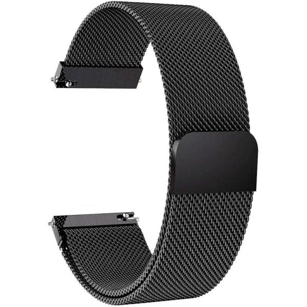 Stilfuld Milanese Rustfrit Stål Garmin Forerunner 645 Music / 245 Music - Sort Sort