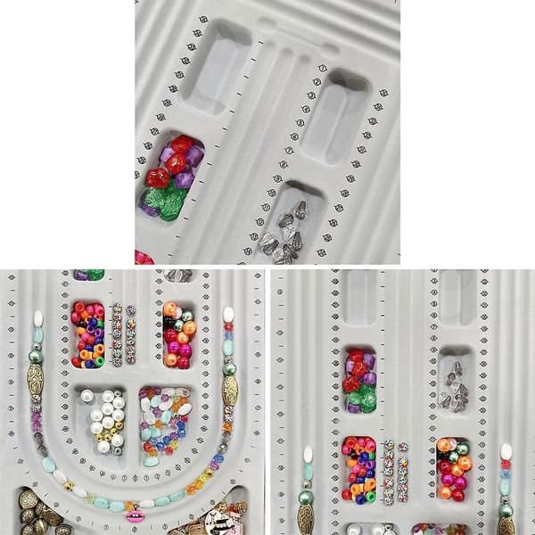 Pärldesignbräda Smyckespärlor Mätningsbräda Organizerbricka Nödvändigt verktyg