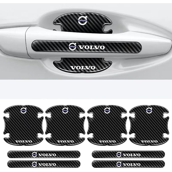 8-pack dörrhandtagsskydd för Volvo XC60 XC90 XC40 S90 S60 V60 V40 - Repskydd för bilens dörrhandtag (2 st)