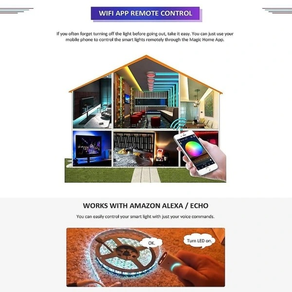 Wifi trådløs LED Smart Kontroller Android Ios App for Rgb-lys