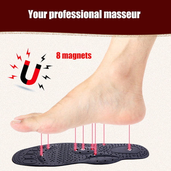 Magneettiset terapia pohjalliset painonpudotukseen jalkahieronta terveydenhuollon kenkien matto tyyny akupunktio hierovat pohjalliset (CA)