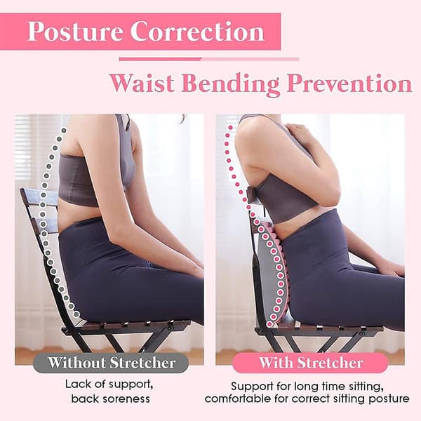 Lumbar Massage Pain Relief Treatment Stretcher Back Stretcher Pillow Chronic Lumbar Support Herniated Disc Posture Corrector Pillow blue