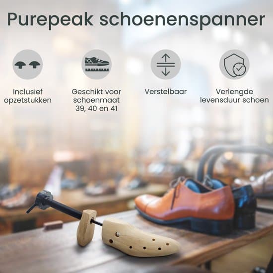 Træskoblok Justerbar Længde og Bredde til EU-størrelser 39-41 Bevarer Skoens Form Forebygger Folder til Mænd og Kvinder