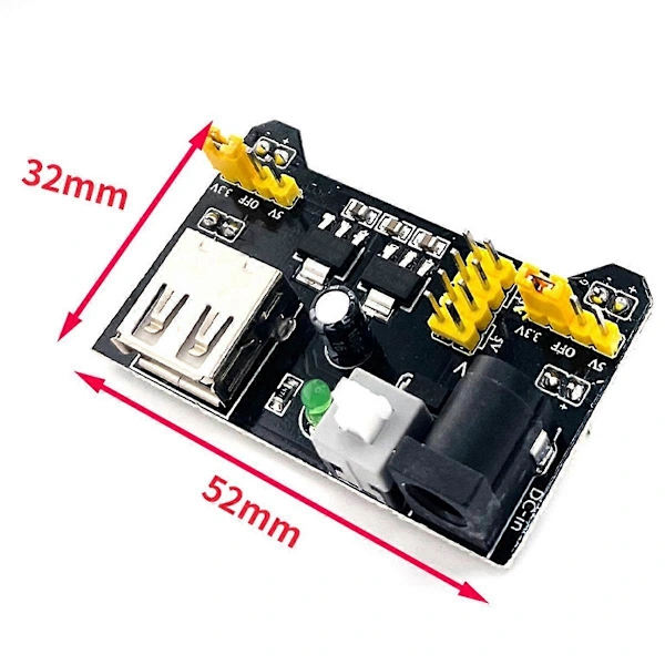 [CA] 10 ST for MB102 Breadboard Strømforsyningsmodul 2-vejs 3.3V 5V for MB102 Breadboard Modul