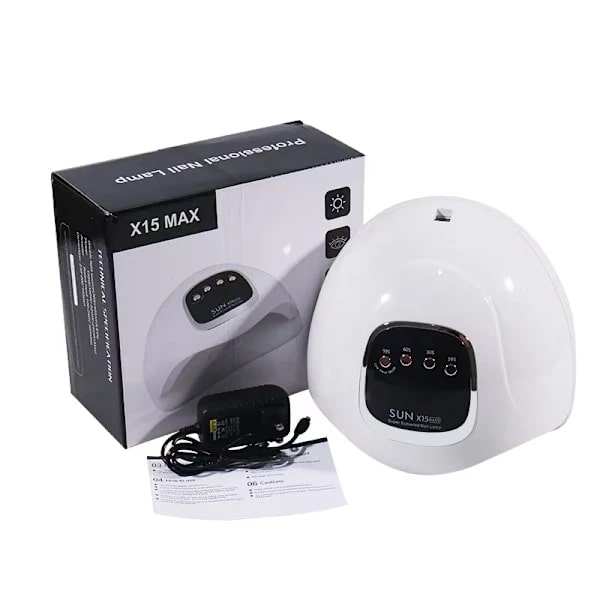 UV/LED-lampa med timerfunktion, vit