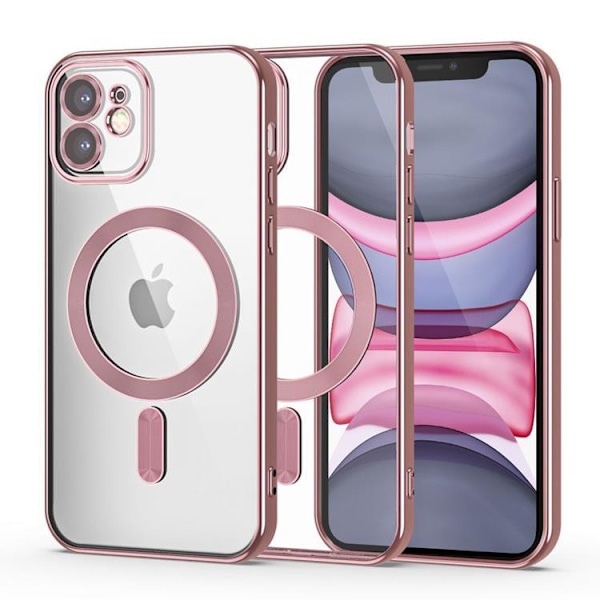 Tech-Protect iPhone 11 Puhelinkuori Magsafe Shine - Ruusukulta 50