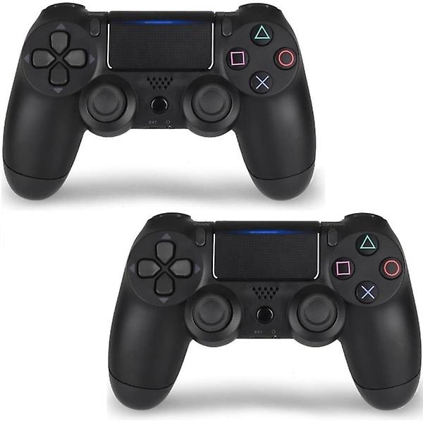 2-pakning PS4-kontroller DoubleShock Trådløs for Playstation 4 Svart