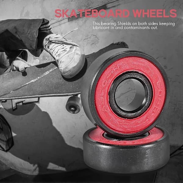 8 st Keramiska Kullager Hög Hastighet Slitstarka för Skate Skateboard Hjul