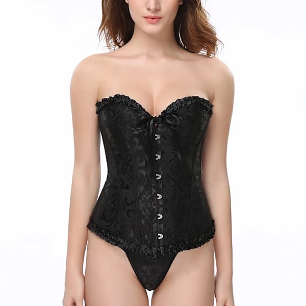 Kaffebrun Midjeformande Korsett Bustier Bröllopsklänning kaffe XS