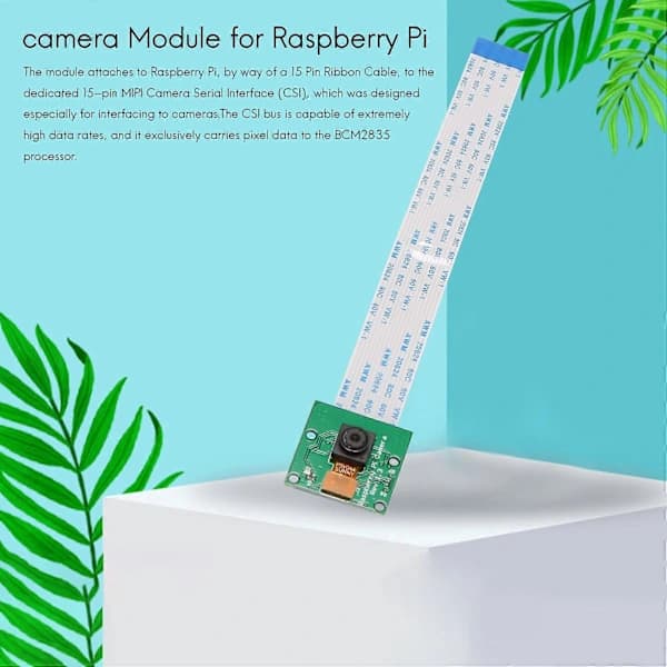 Kameramodul 5MP Webbkamera för Raspberry Pi Zero W/Zero/ Raspberry Pi 3 Model B /4B