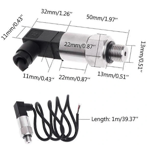 16 bar 4-20mA G1-4 tryktransmitter tryksensor til ikke-korrosive medier tryksensor