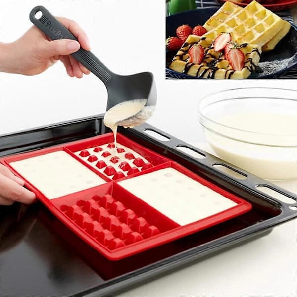 2 Stil Silikon Våfflor Kakor Matlagning Kök Bakverktyg 2 st