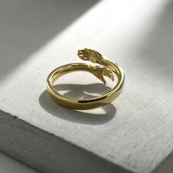 Guld, Kramring personlighet Kreativ ring par Kramring, set med