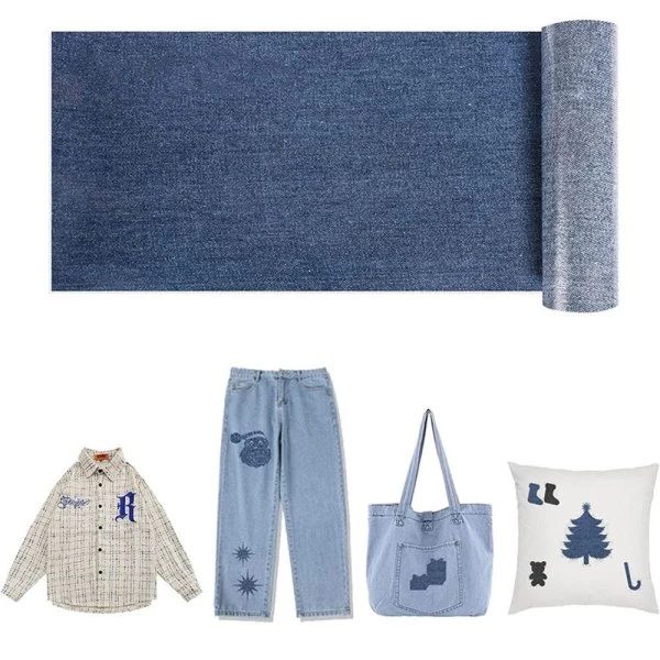 5 rullar/förpackning påstrykningsbara denimlappar stora