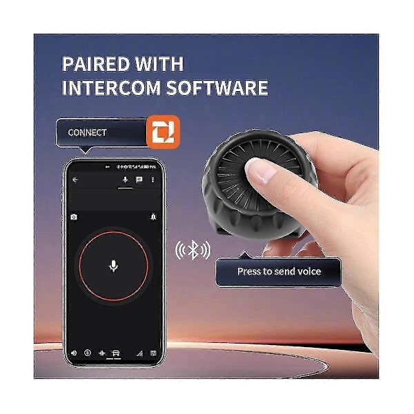 Trådlös Bluetooth PTT Walkie Talkie Kontrollknapp med Justerbart Band för Zello iOS Android Sma-Xin