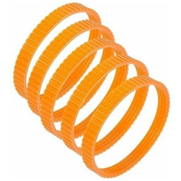 Set med 5 orange 1900B elhyvel drivremmar, 9,6 mm.ca