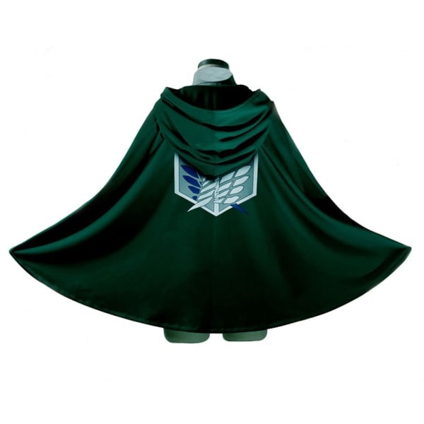 Hyökkäys Titania -viitta Anime Cosplay-asu Vihreä Cape Halloween L 2XL 2XL