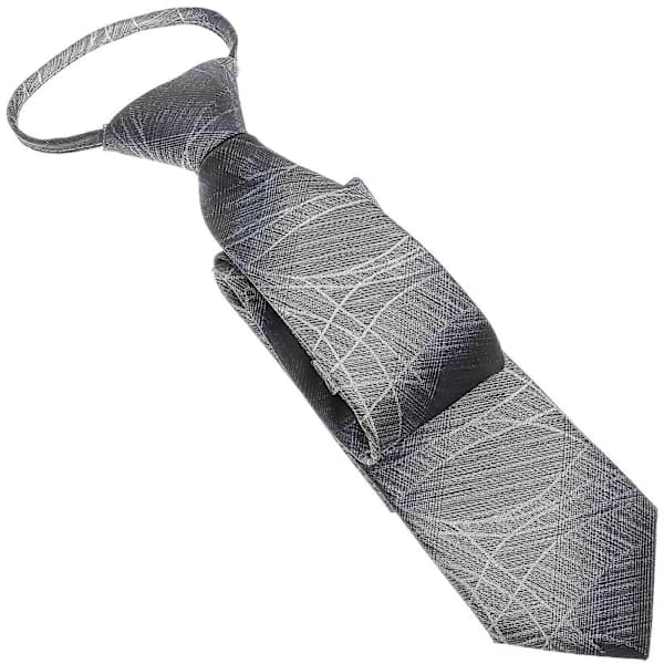 Slips med Dragkedja Herr Förknuten Slips Formell Affärsslips Elegant Affärsslips för Män