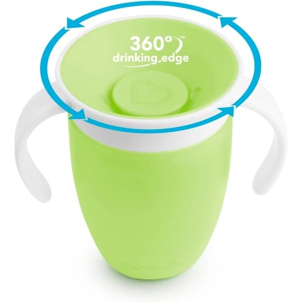 360 Sippy Cups 207 ml för 6+ Månader (2-Pack). Fri Flödesmugg för Småbarn. BPA-Fri Sippy Mugg