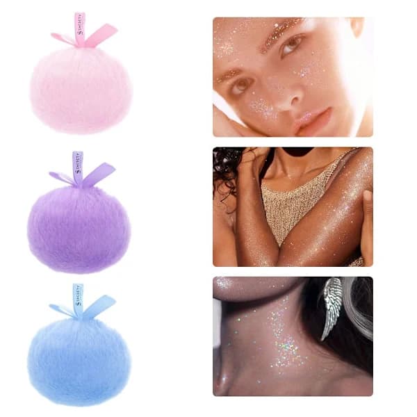 Plys Makeup Bold Makeup Pudder Puff BLÅ blå