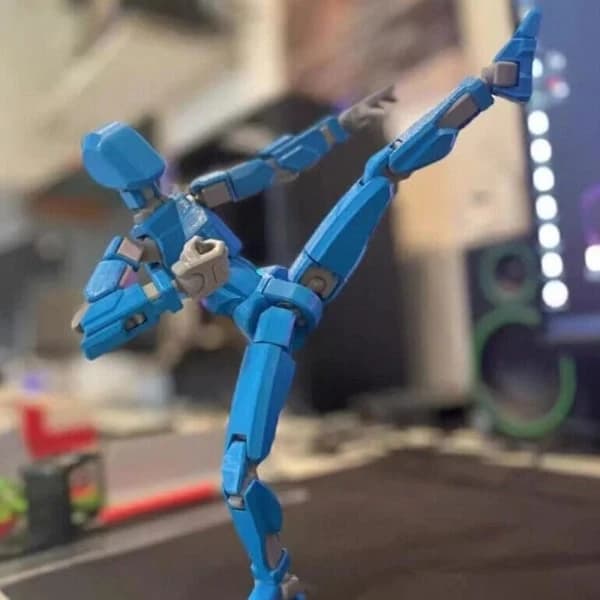 T13 Actionfigur, Titan 13 Actionfigur, Robot Actionfigur, 3D-printet Action NYHED Sort Grå