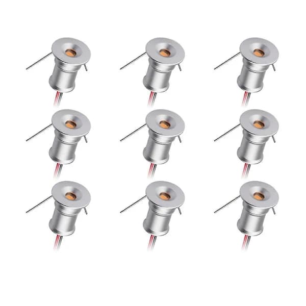 Mini Downlight DC12V 1W 3000K 9 kpl hopeakuori, Konstverksbelysning