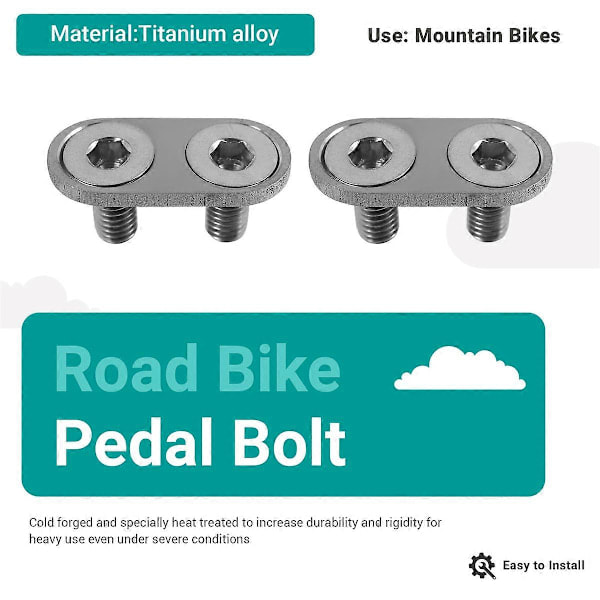 Titaaninen poljinkiinnityspultti Shimano SPD M980 M985 M780 M785 M540 M545 M520 M424[D] Hopea