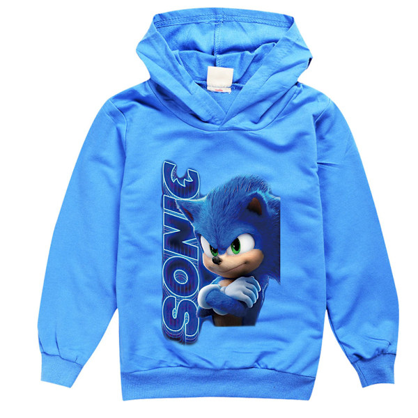 Barn Sonic Hupparit Takki Barn Sweatshirt Jumper T-paita Talvi 160 cm