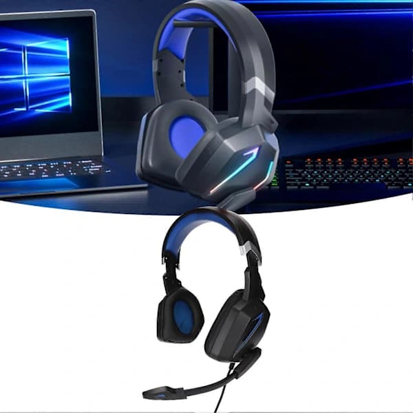 2025 Seneste Model Gaming Headset Surround Stereo Lyd Over Ear Hovedtelefoner med Støjreducerende Mikrofon til Computere Laptops Tablets
