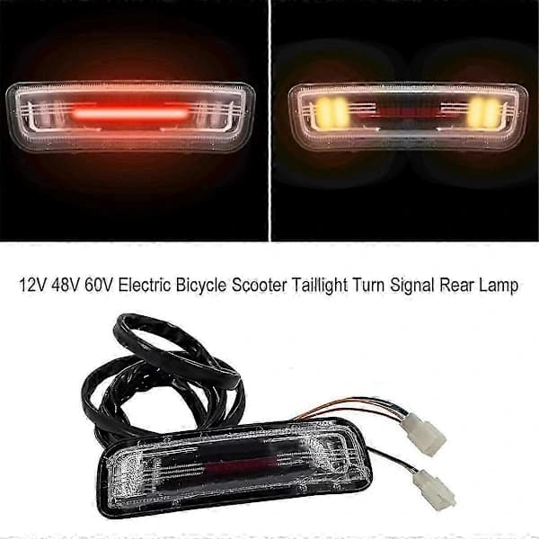 {ca}60V Universal LED Baglygte Blinklys Bremselys til Citycoco Elektrisk Scooter