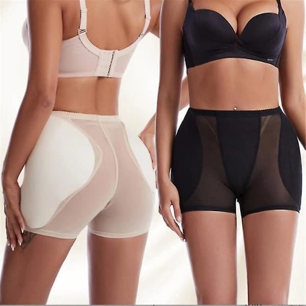 Dame Rumpeløft Shapewear Hoftepuder Forstærker Trusser Shaper Boyshort SORT L
