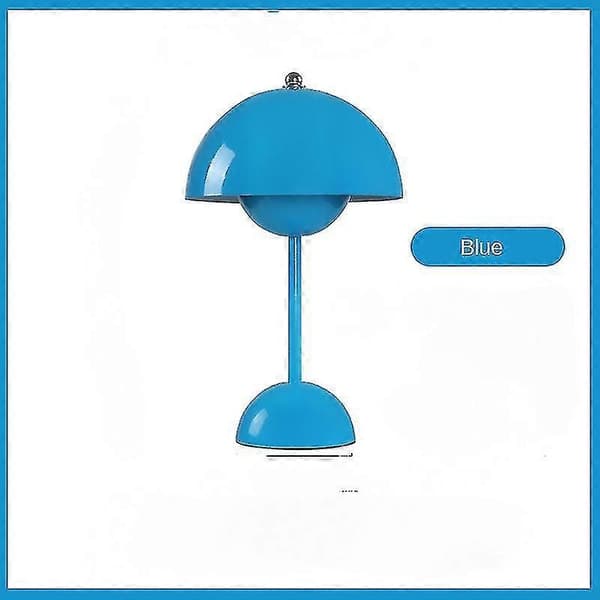 Table Lamp, Eye-Caring LED Flower Pot Table Lamp Portable for School Blue