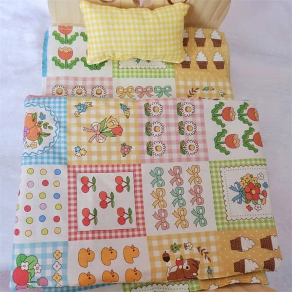 3 st/set 20 cm dockor sängtillbehör Madrass Kudde Täcke 3 3 3