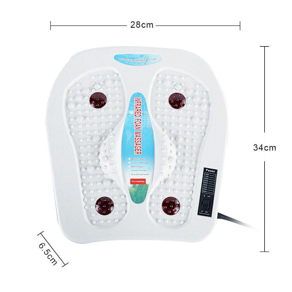 Fot Ben Vibration Blodcirkulationsförbättrare Fotmassageapparat med Uppvärmning 9 Lägen (ca)