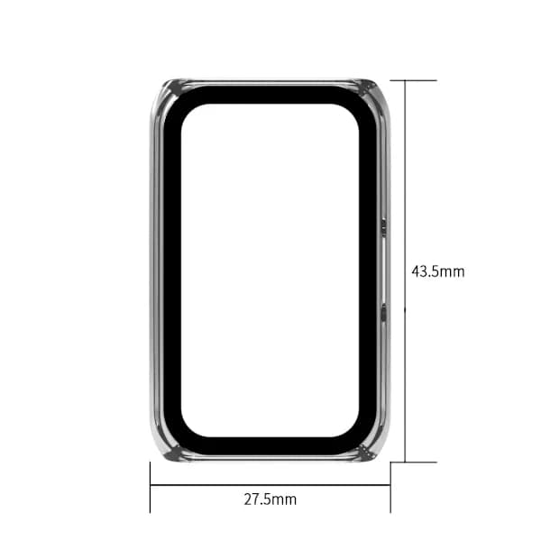 Etui med hærdet film til Huawei Band 6, SORT sort