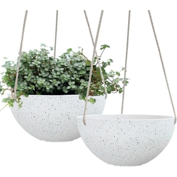 2-pack 25 cm Hängande Planteringskrukor, Inomhus/Utomhusbruk