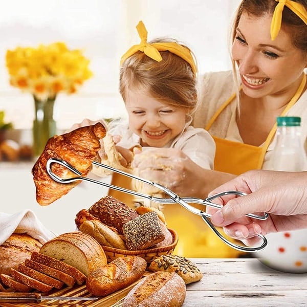 Kjøkkensaks Tang Rustfritt Stål Matlagingsgrill Tang Saks Rustfritt Stål Saks Tang for Kjøkken BBQ Matlaging og Baking