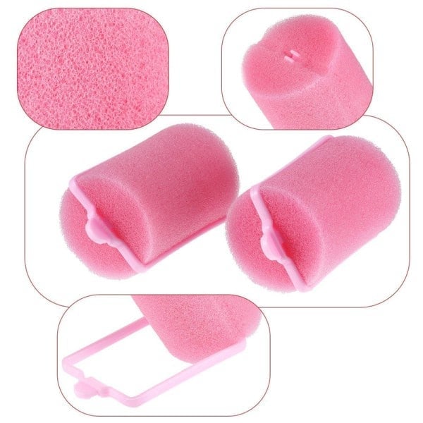 18x Hårspolar i Skum 4cm - Styling Curlers med Mjuk Svamp