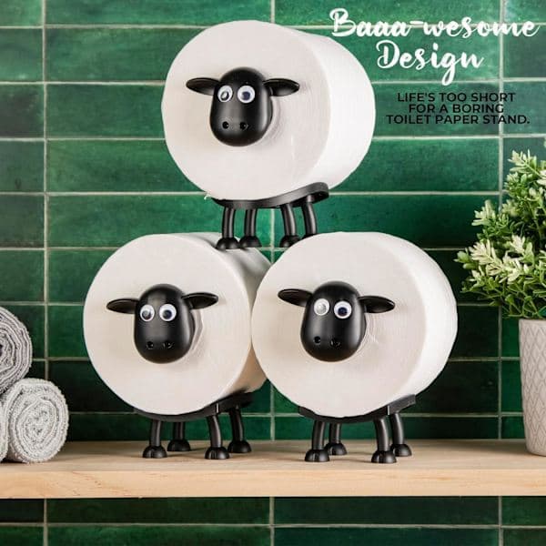 Toalettpappershållare Får - Söt Badrumsinredning - 3-pack