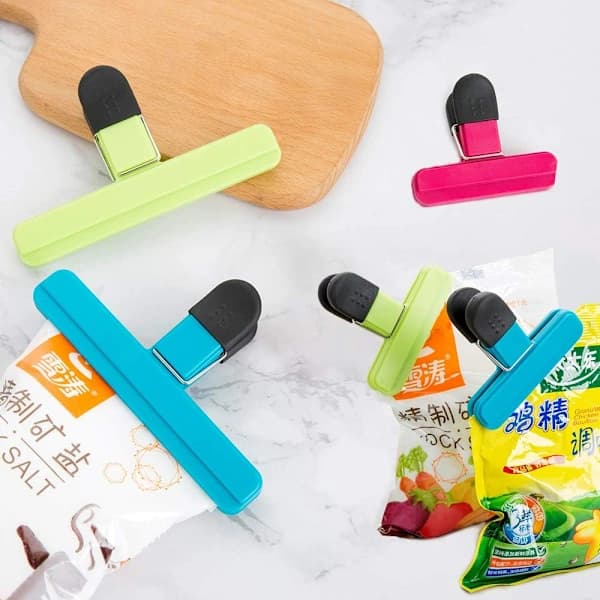 12 stk. Plastikposeklemmer (2 størrelser)