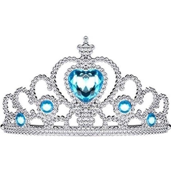 Elsa prinsessamekko + tiara/punos/hanskat - WELLNGS 130 cm