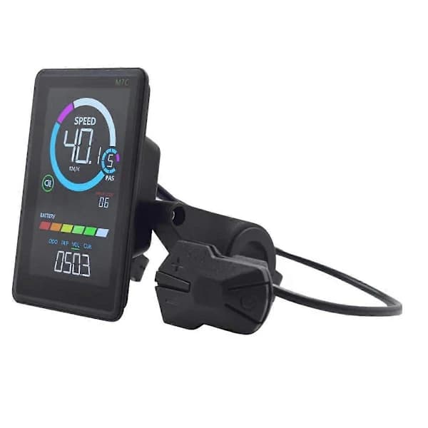 M7C-2 Elektrisk Cykel LCD Display Mätare 24V 36V 48V 60V E Scooter LCD Panel med USB UART för Mountainbike