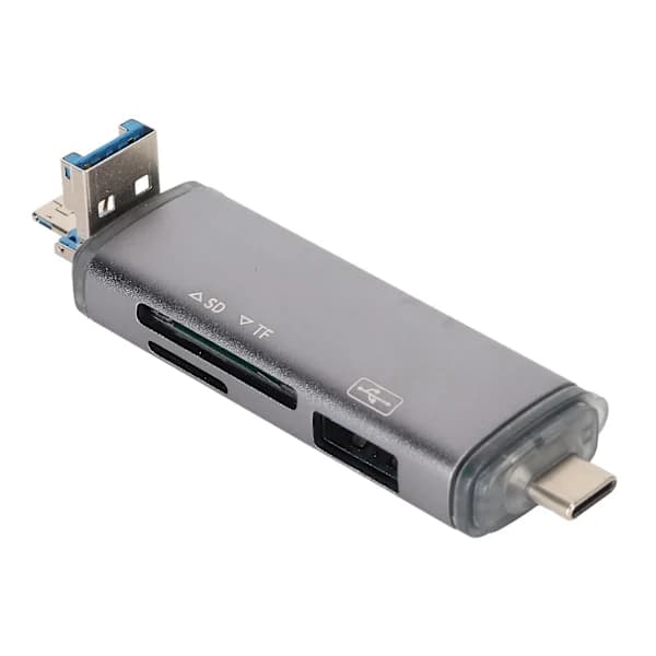 {ca}Kortlæser USB C Micro USB OTG 5Gbps Ultra Slim Plug and Play til Telefon PC Laptop
