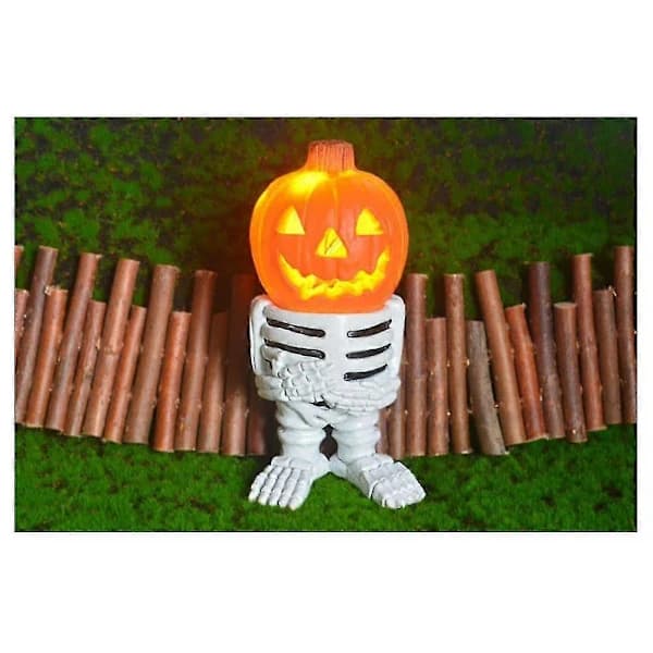 Lysende Jack-o'-Lantern Ornament til Halloween-dekorationer - LED Græskar Sæt
