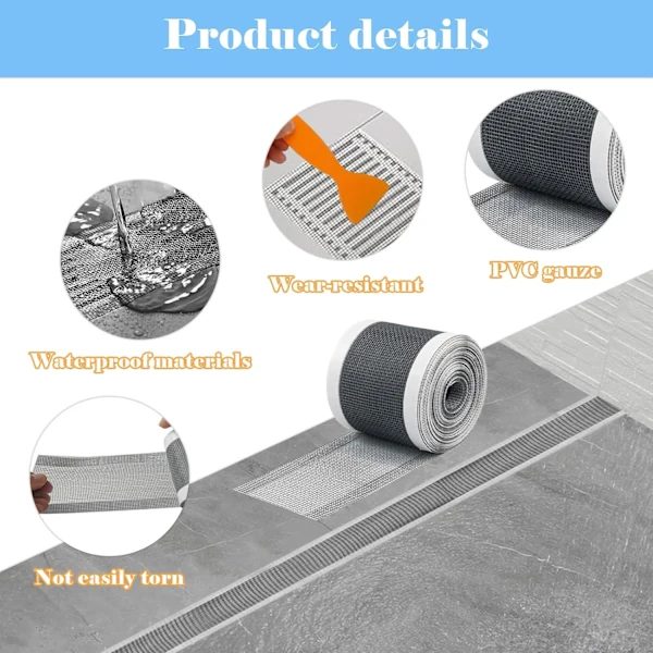 2-pack Engångs Hårfälla 70 mm x 10 m för Dusch, Badkar, Duschbrunn, Hårfälla, Engångs, för Avlopp